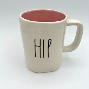Rae Dunn Hip Hop Mug Pink White Cream Easter LL Long Letter Coffee Tea